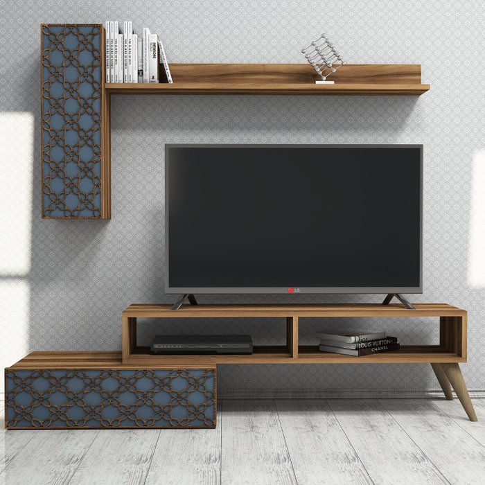 Hanah Home Planet Mueble de TV Nogal y Calcedonia Hanah Home Planet Mueble de TV Nogal y Calcedonia
